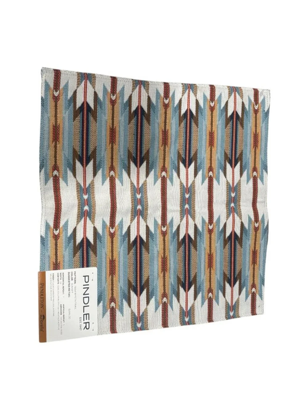 Pindler Pendleton Sunbrella Wyeth Trail Sunset Upholstery Fabric Sample 13” x 13